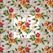  Victoriaans Waterverf Floral Pattern Stof (Delen)