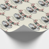  Victoriaans Waterverf foto bloemen Cadeaupapier (Hoek)