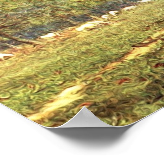 Victoriaans Waterverf: Meisjes plukken Appels Poster (Hoek)