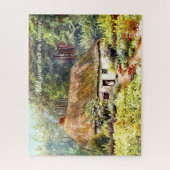 Victoriaans waterverf van Engelse huishouding en t Legpuzzel (Verticaal)