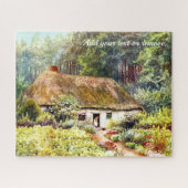 Victoriaans waterverf van Engelse huishouding en t Legpuzzel (Horizontaal)