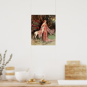 Victoriaans Waterverf van vrouw met vrouw Poster (Keuken)