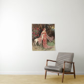 Victoriaans Waterverf van vrouw met vrouw Wandkleed (In situ)