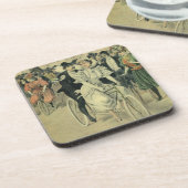 Victoriaans weddenschappen en fietsen van de Pas g Bier Onderzetter (Linkerzijde)