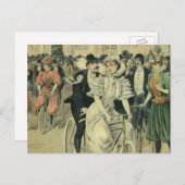 Victoriaans weddenschappen en fietsen van de Pas g Briefkaart (Voorkant / Achterkant)