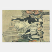 Victoriaans weddenschappen en fietsen van de Pas g Inpakpapier Vel (Voorkant 3)