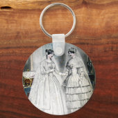 Victoriaans weduwnaar twee vrouwen sleutelhanger (Voorkant)