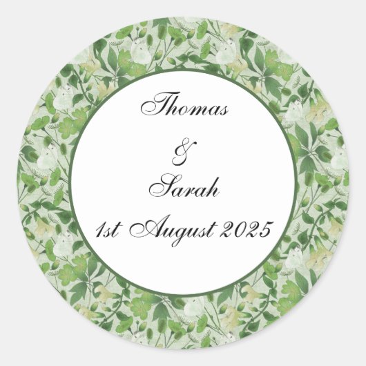 Victoriaans weide ronde sticker (Voorkant)