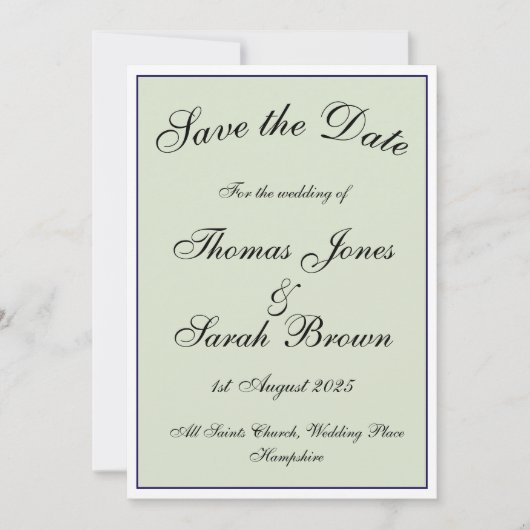 Victoriaans weide save the date (Voorkant)