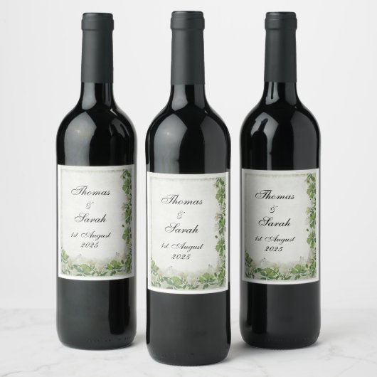 Victoriaans weide wijn etiket (Flessen)