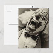 Victoriaans-weird Funny Clown Briefkaart (Voorkant / Achterkant)