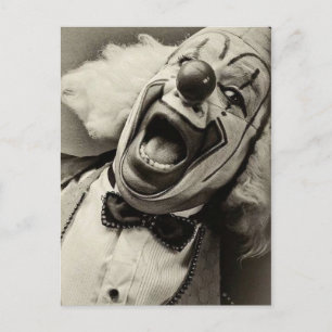 Victoriaans-weird Funny Clown Briefkaart