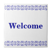 Victoriaans welkomstteken tegeltje (Voorkant)