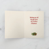 Victoriaans wens bot kerst Kaart (Binnen)