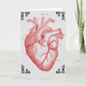  Victoriaans Wenskaart voor anatomisch hart Kaart (Voorkant)