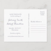 Victoriaans wervelingen bruiloft Save the Date Bri Aankondigingskaart (Achterkant)