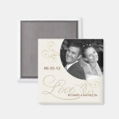 Victoriaans wervelingen - Save the Date Photo Magn Magneet (Voorkant / Achterkant)