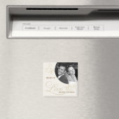 Victoriaans wervelingen - Save the Date Photo Magn Magneet (Insitu (Vaatwasser))