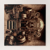 Victoriaans Wetenschapper ~ Steampunk Tijdmachine Legpuzzel (Horizontaal)