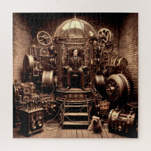 Victoriaans Wetenschapper ~ Steampunk Tijdmachine Legpuzzel