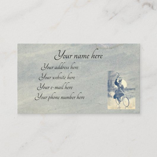 Victoriaans wielrenner visitekaartje (Voorkant)