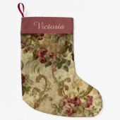 Victoriaans wijngaarden met naam kleine kerstsok (Voorkant)