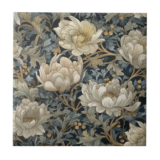 Victoriaans wijnstokken - William Morris Tegeltje (Voorkant)