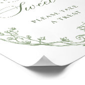 Victoriaans  Wijze Groene Bloemliefde is Zoet Poster (Hoek)