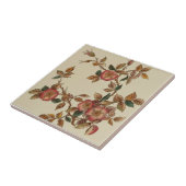 Victoriaans Wilde Roos Transferware Repro Art Tegeltje (Zijkant)