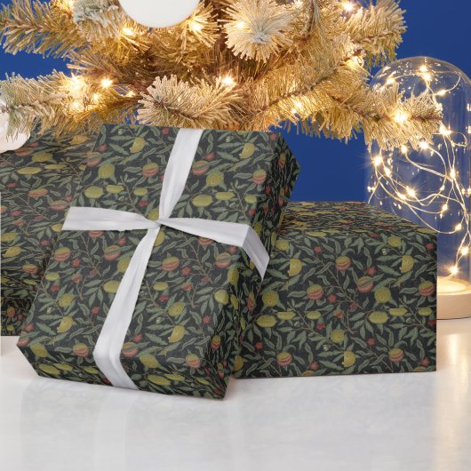 Victoriaans William Morris Fruit Leaves Cadeaupapier (Feestdagen)