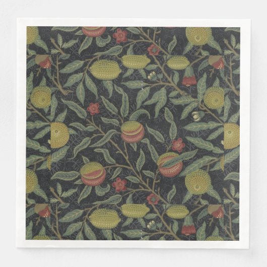 Victoriaans William Morris Fruit Leaves Servet (Voorkant)