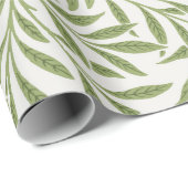  Victoriaans Willow Leaves door William Morris Cadeaupapier (Rol Hoek)