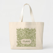  Victoriaans Willow Leaves door William Morris Grote Tote Bag (Voorkant)