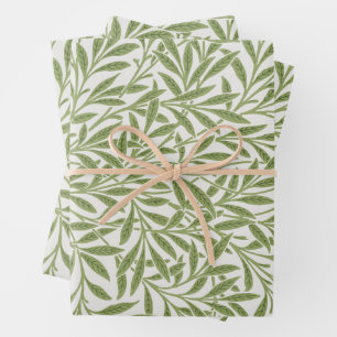 Victoriaans Willow Leaves door William Morris Inpakpapier Vel