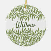  Victoriaans Willow Leaves door William Morris Keramisch Ornament (Voorkant)