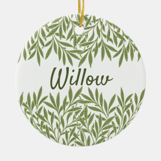  Victoriaans Willow Leaves door William Morris Keramisch Ornament (Voorkant)