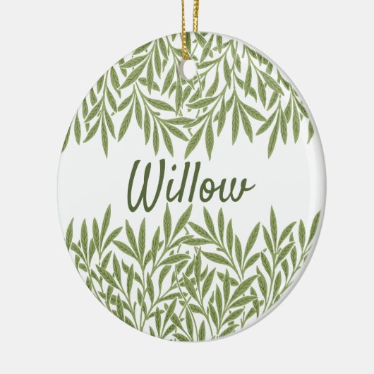  Victoriaans Willow Leaves door William Morris Keramisch Ornament (Links)