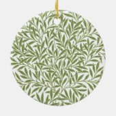  Victoriaans Willow Leaves door William Morris Keramisch Ornament (Achterkant)