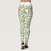 Victoriaans Willow Leaves door William Morris Leggings (Achterkant)
