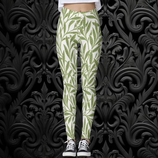  Victoriaans Willow Leaves door William Morris Leggings