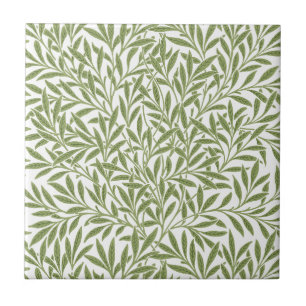 Victoriaans Willow Leaves door William Morris Tegeltje