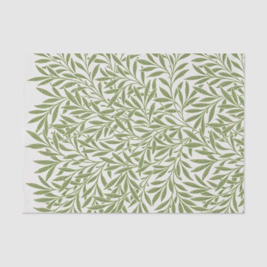  Victoriaans Willow Leaves door William Morris Tissuepapier (Voorkant)