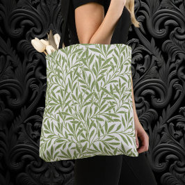  Victoriaans Willow Leaves door William Morris Tote Bag