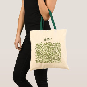  Victoriaans Willow Leaves door William Morris Tote Bag