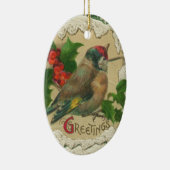 Victoriaans winterkerstsieraden keramisch ornament (Rechts)