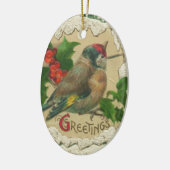 Victoriaans winterkerstsieraden keramisch ornament (Links)