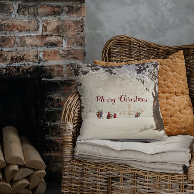  Victoriaans winterkerstvakantie Kussen (Creator heeft geüpload)