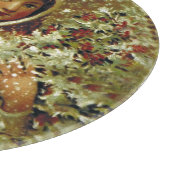 Victoriaans wintermeisje holly berry sneeuwval snijplank (Hoek)