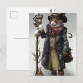 Victoriaans wintermuis Briefkaart (Voorkant / Achterkant)