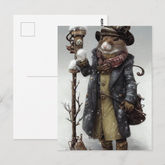 Victoriaans wintermuis Briefkaart (Voorkant / Achterkant)
